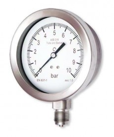 Манометры промышленные (безопасные) с трубкой Бурдона MB-SNB-SN-0, MB-SNB-SN-G